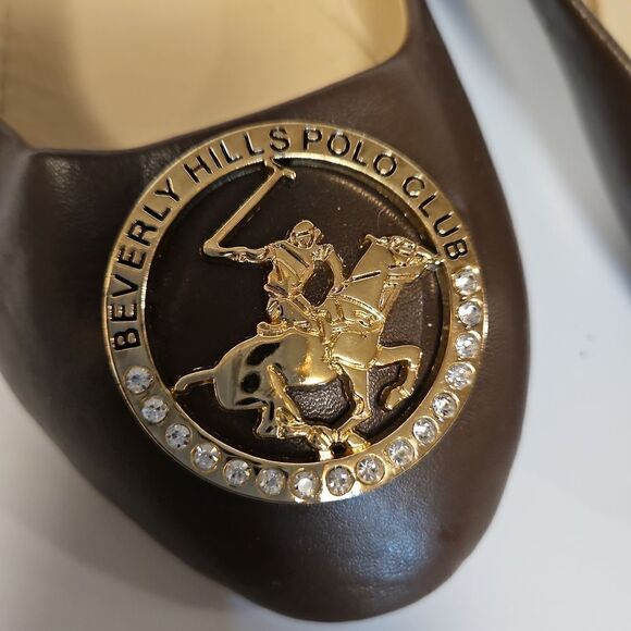 Beverly Hills Polo Club Brown Flats  Like New sz 10 - Picture 7 of 8